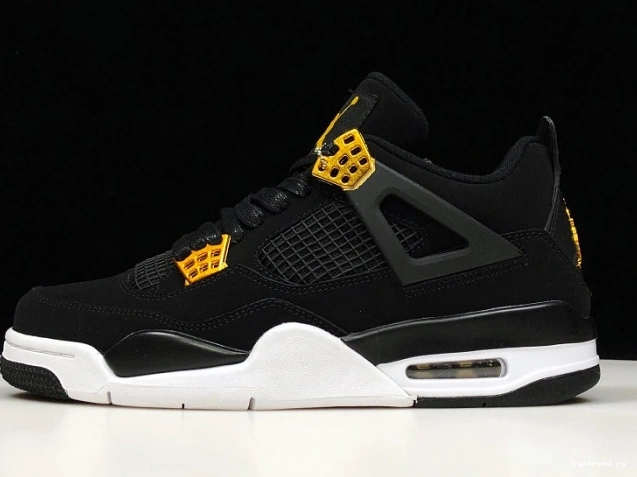 Royalty Jordan Metallic 308497-032 Gold-White Air 4 Black 0731